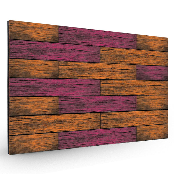 Pink and Orange Wood Plank Backboard