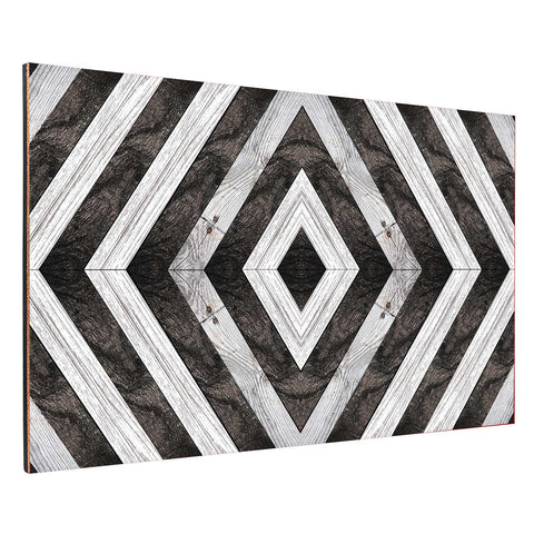 Black and White Diamond Plank Backboard